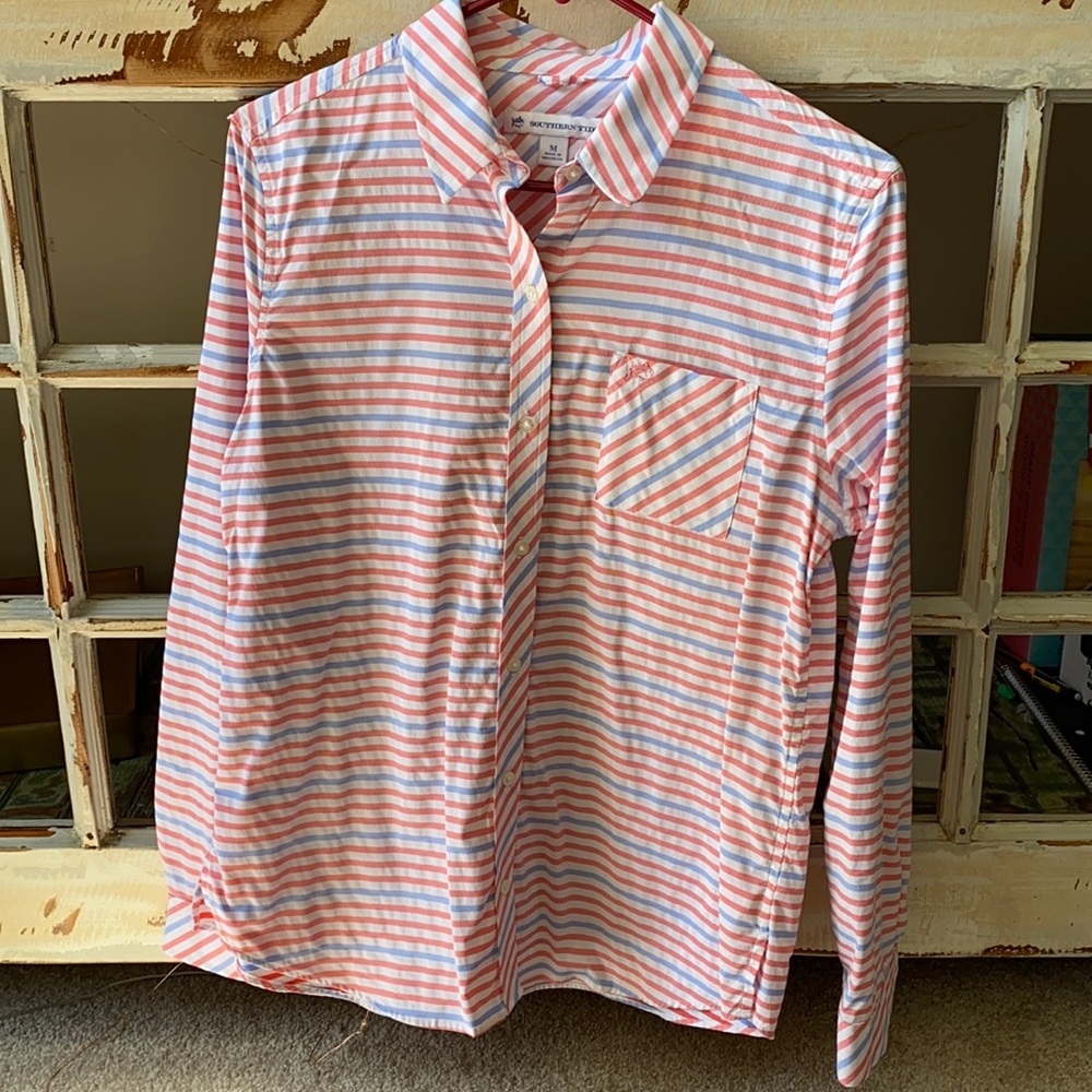 Southern Tide WM pink and blue Emery stripe
